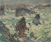 Claude Monet Tempete sur les Cotes de Belle painting